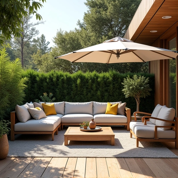 Juego de Jardín Boston | Mesa Redonda 0,75 Ø + 2 Sillones Simples | Fundición de Aluminio