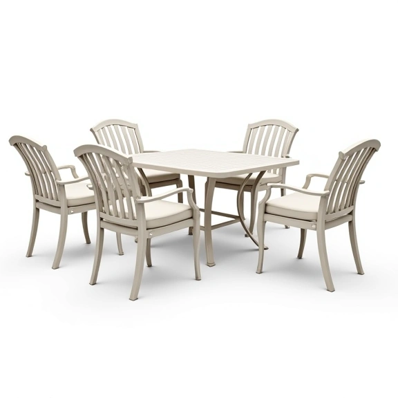Juego de Jardín Rosa | Mesa Redonda 0,55 Ø + 2 Sillas | Fundición de Aluminio Juego de Jardín Rosa | Mesa Redonda 0,55 Ø + 2 Sillas | Fundición de Aluminio